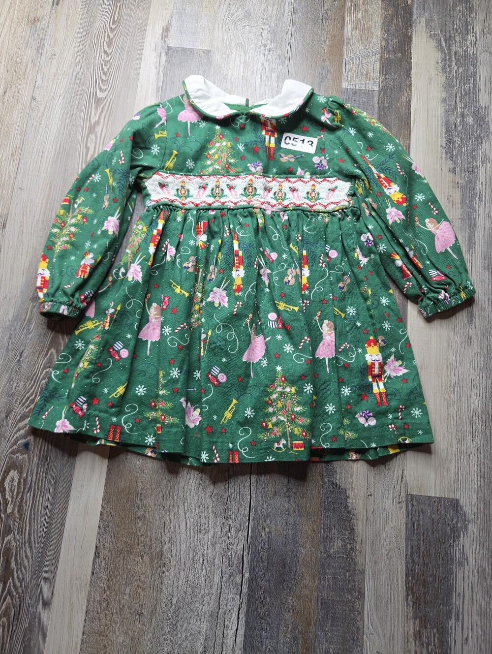 Bonnie Jean Baby Dress Smocked Nutcracker Ballet Theme